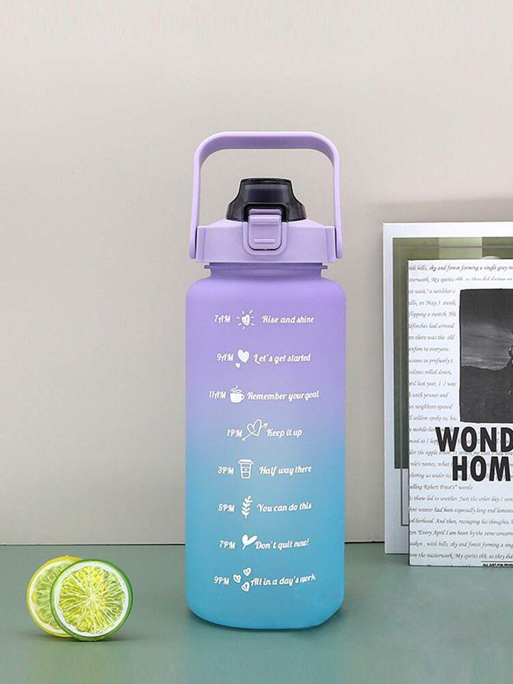 2000 ml Slogan Graphic Water Bottle
