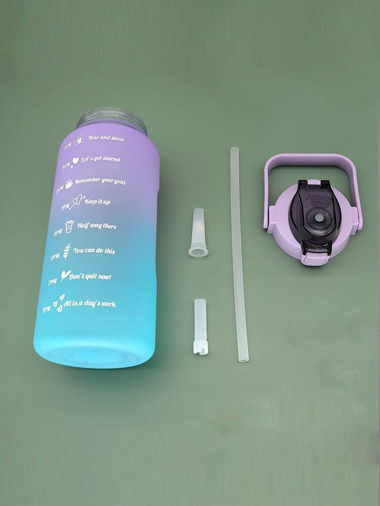 2000 ml Slogan Graphic Water Bottle