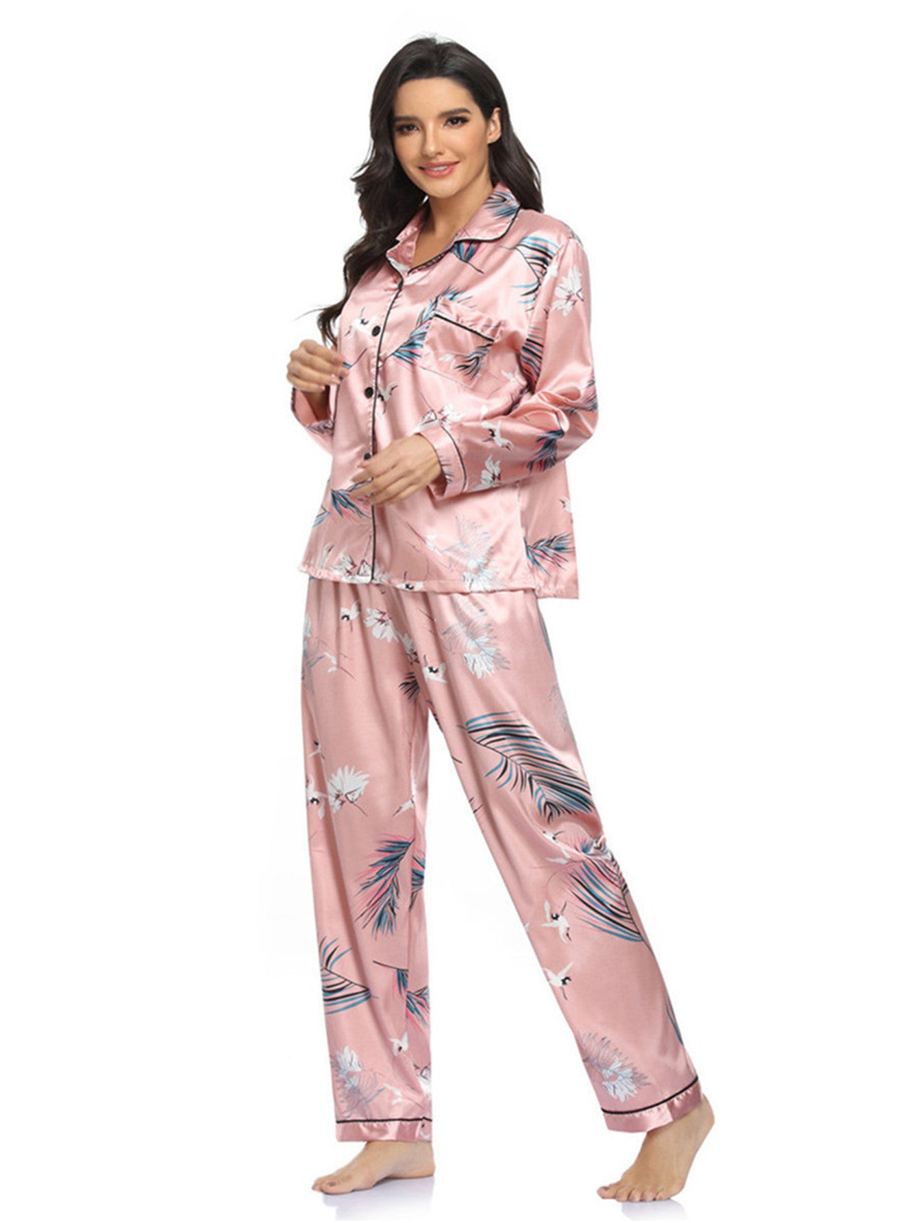 Satin Silk Nightwear - Pink