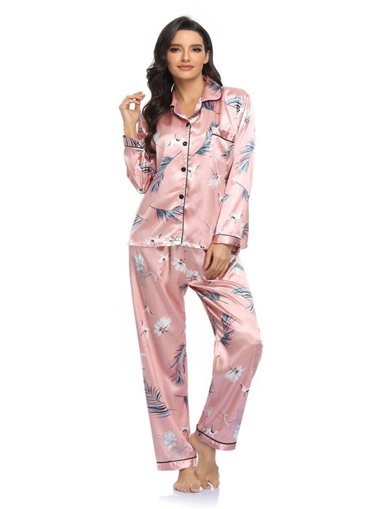 Satin Silk Nightwear - Pink