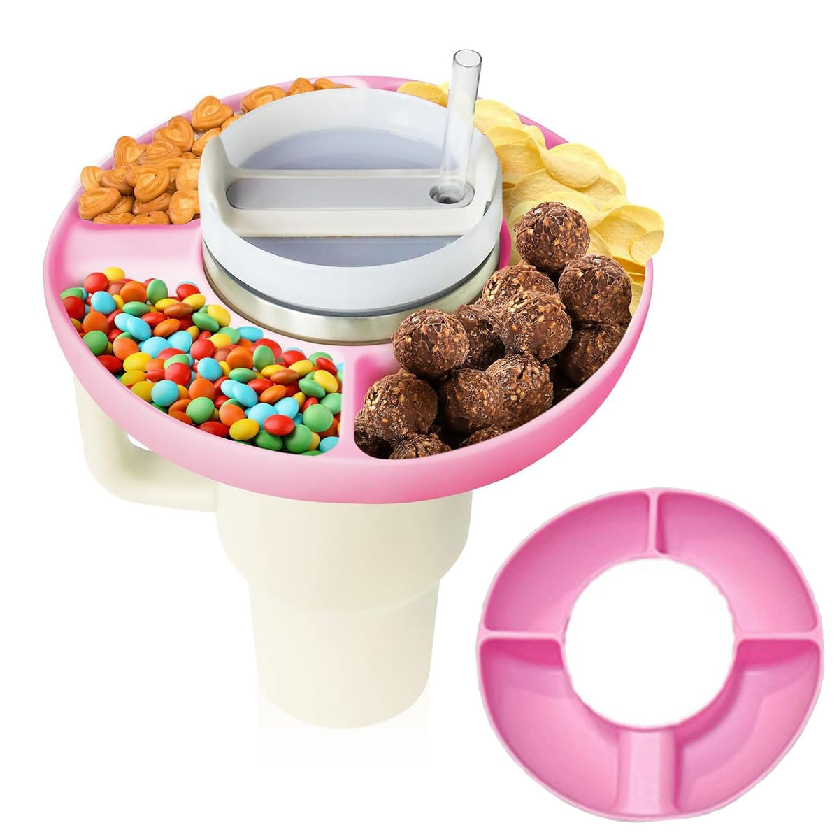 Reusable Silicon Tumbler Snack Tray For 30/40 oZ Cup