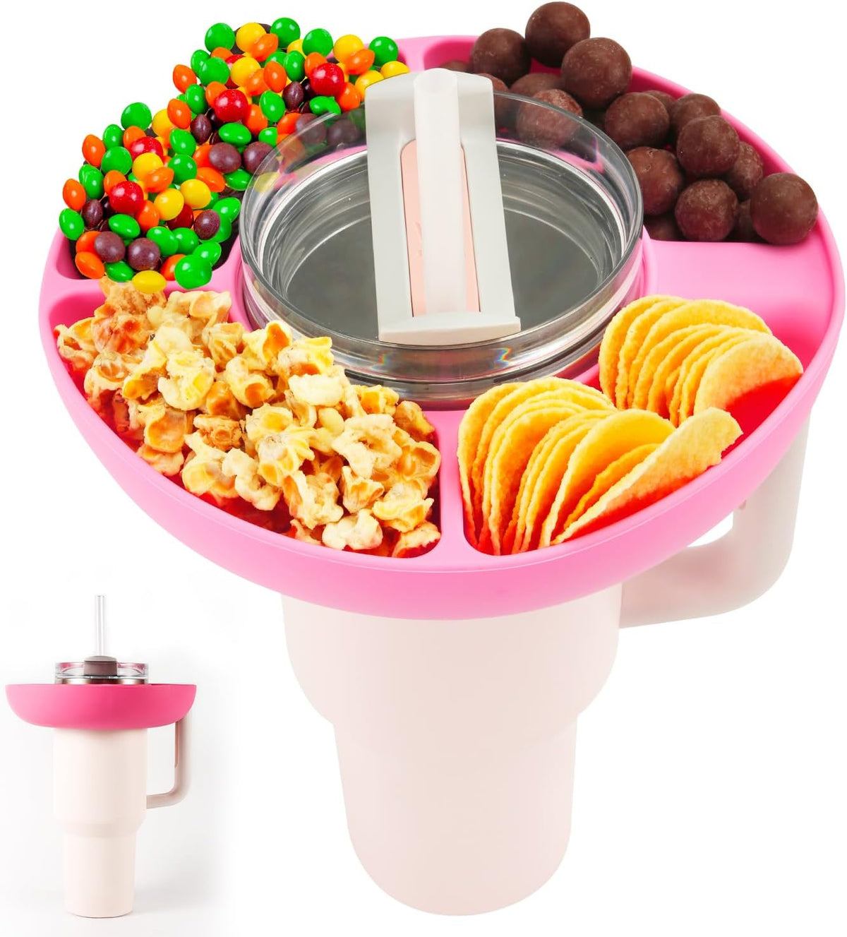 Reusable Silicon Tumbler Snack Tray For 30/40 oZ Cup