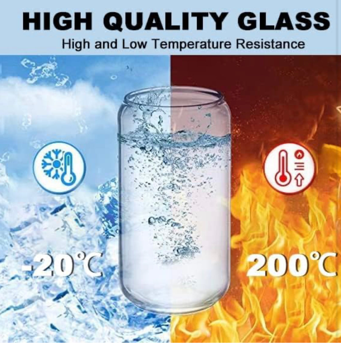 Glass cup 500ml