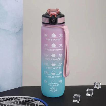 Motivational 1000ml Water Bottle - Pink