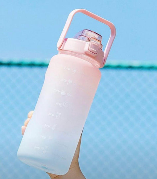 2000 ml Slogan Graphic Water Bottle