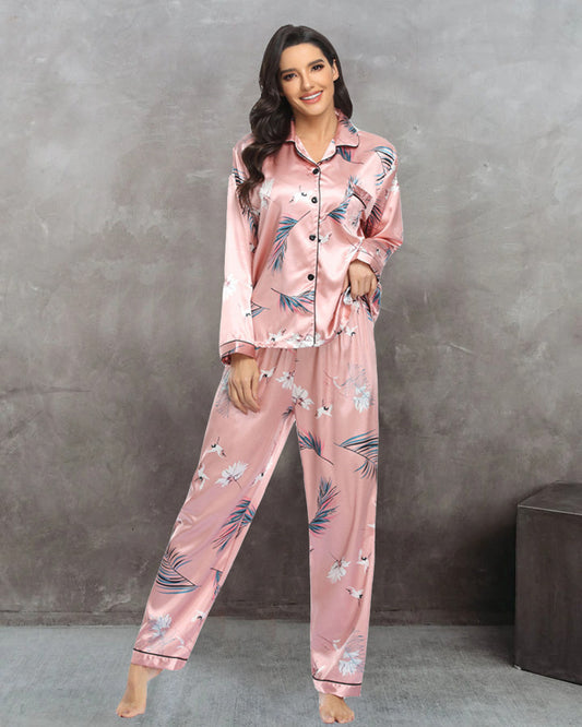 Satin Silk Nightwear - Pink